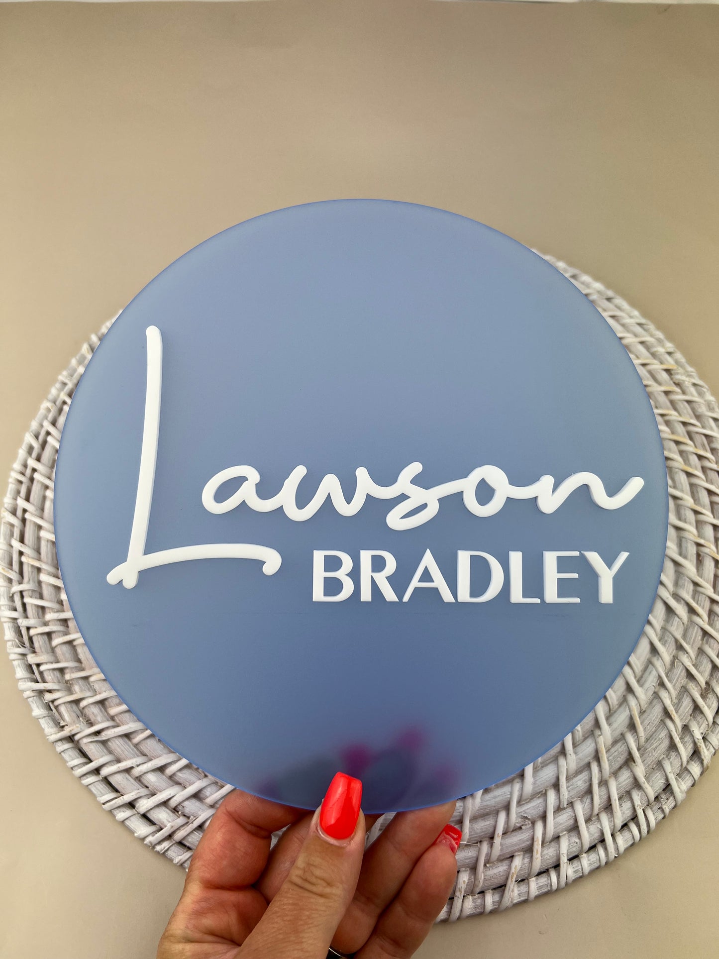 3D Acrylic Baby Announcement Plaque