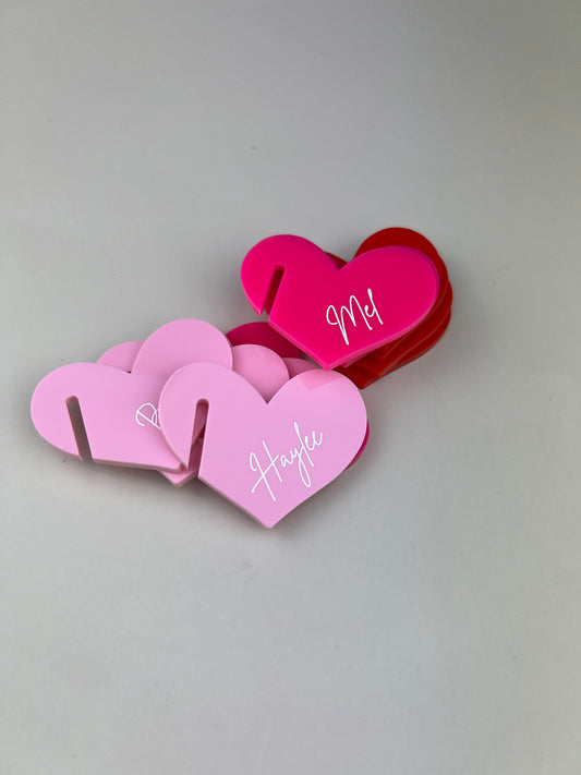 Acrylic Drink Tags (Heart)