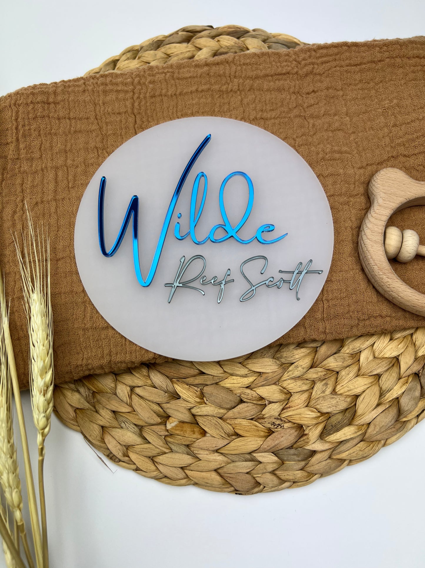 3D Acrylic Baby Announcement Plaque