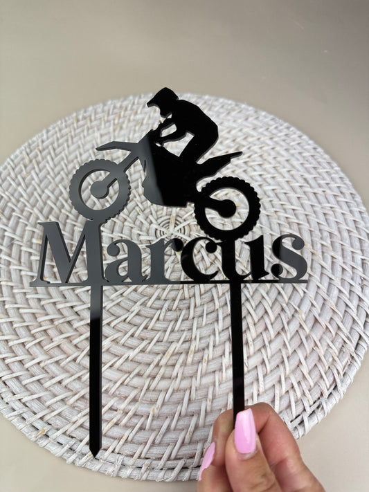 Acrylic Cake Toppers (Dirt Bike)
