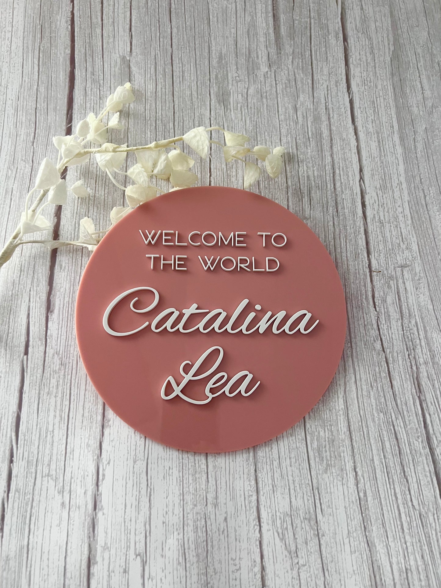 3D Acrylic Baby Announcement Plaque