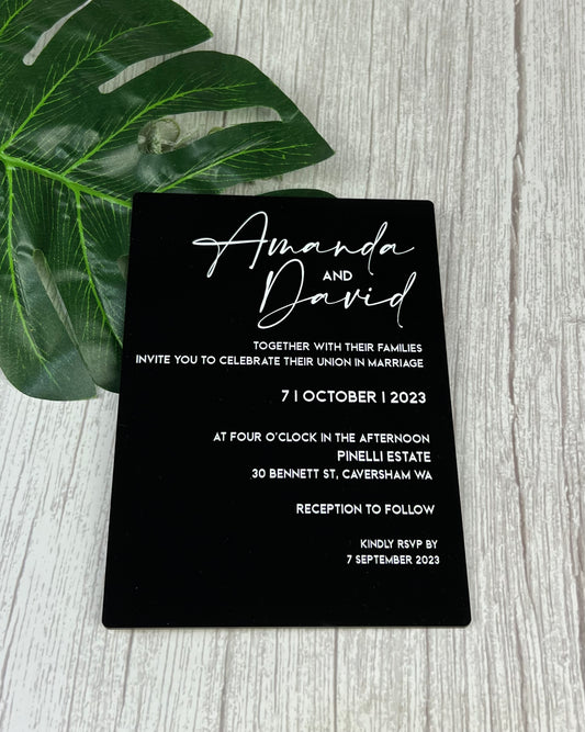 Printed Acrylic Invitation (Luxe)