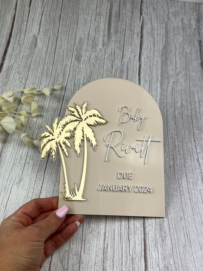 3D Acrylic Palm Announcement Plaque