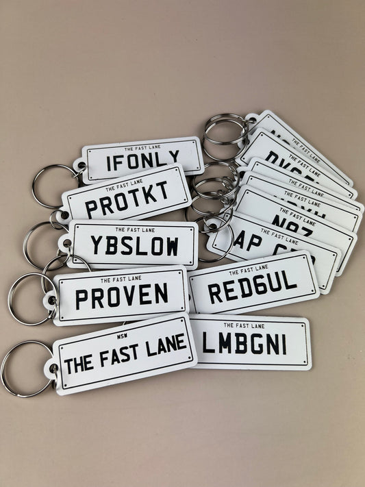 Personalised 'Number Plate' Keyring