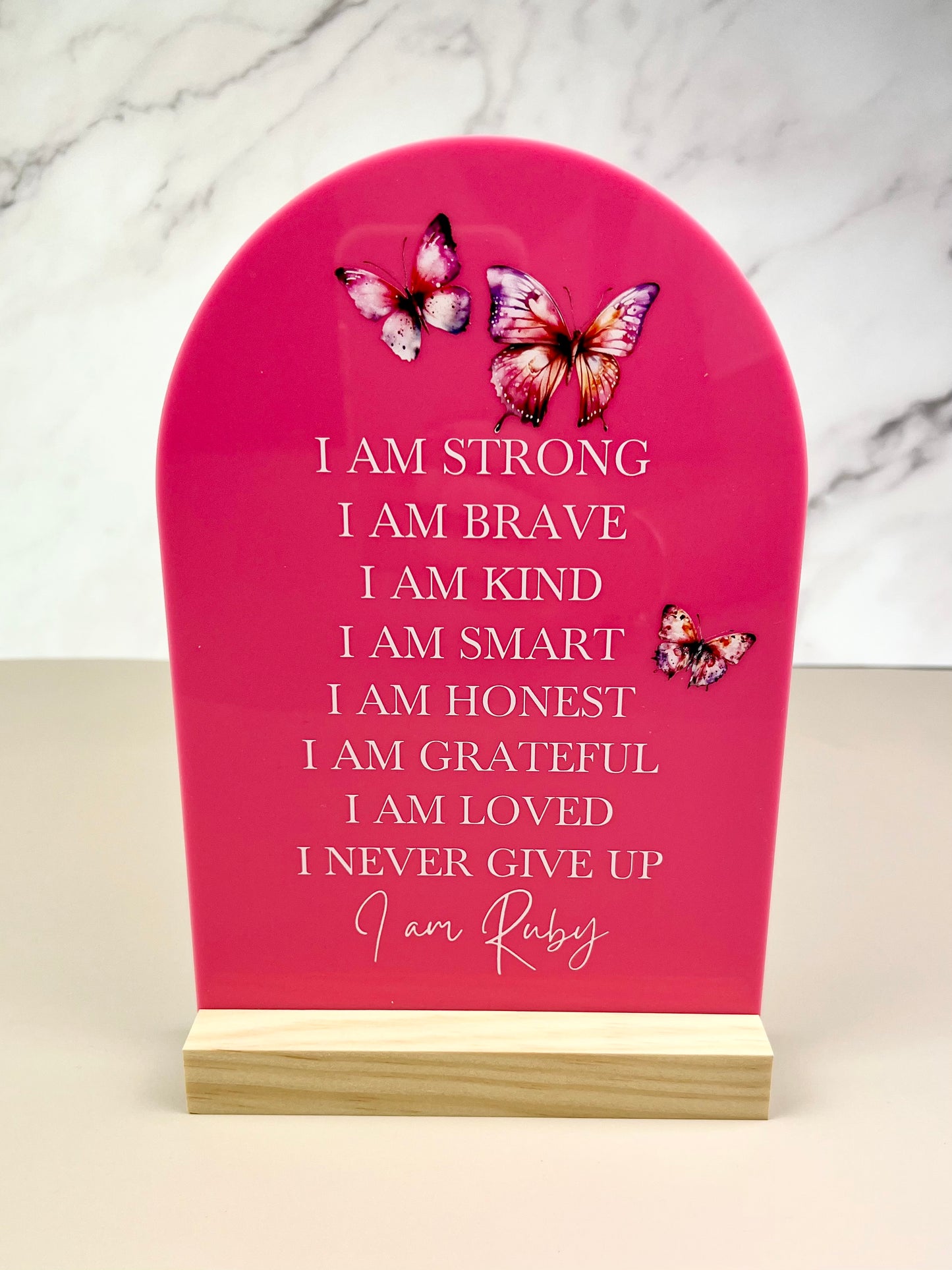Personalised Arch Affirmation Plaque