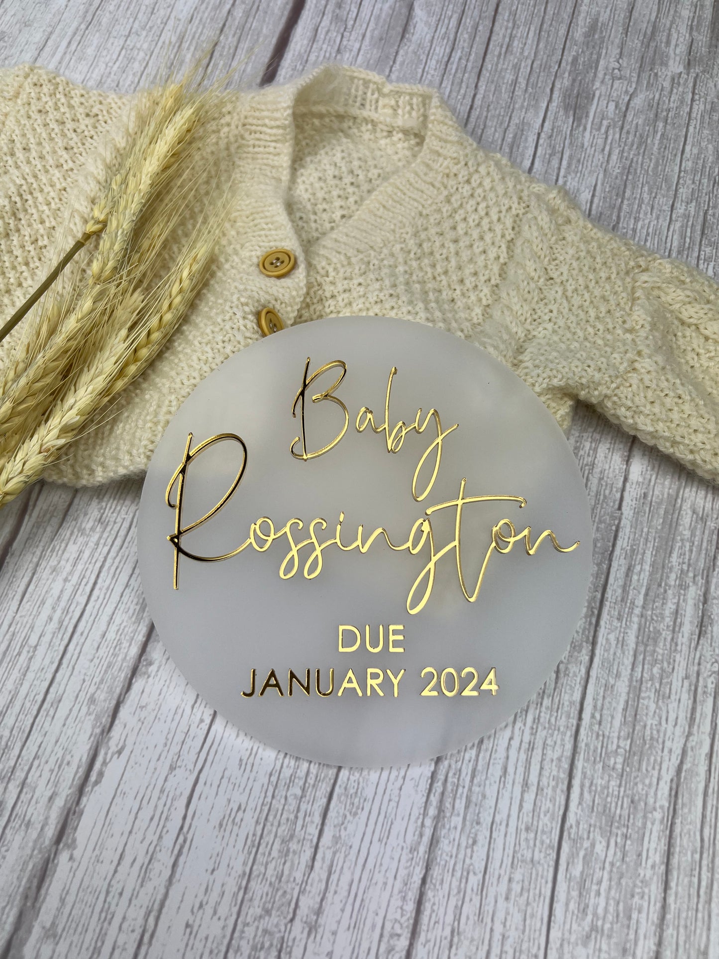3D Acrylic Baby Announcement Plaque