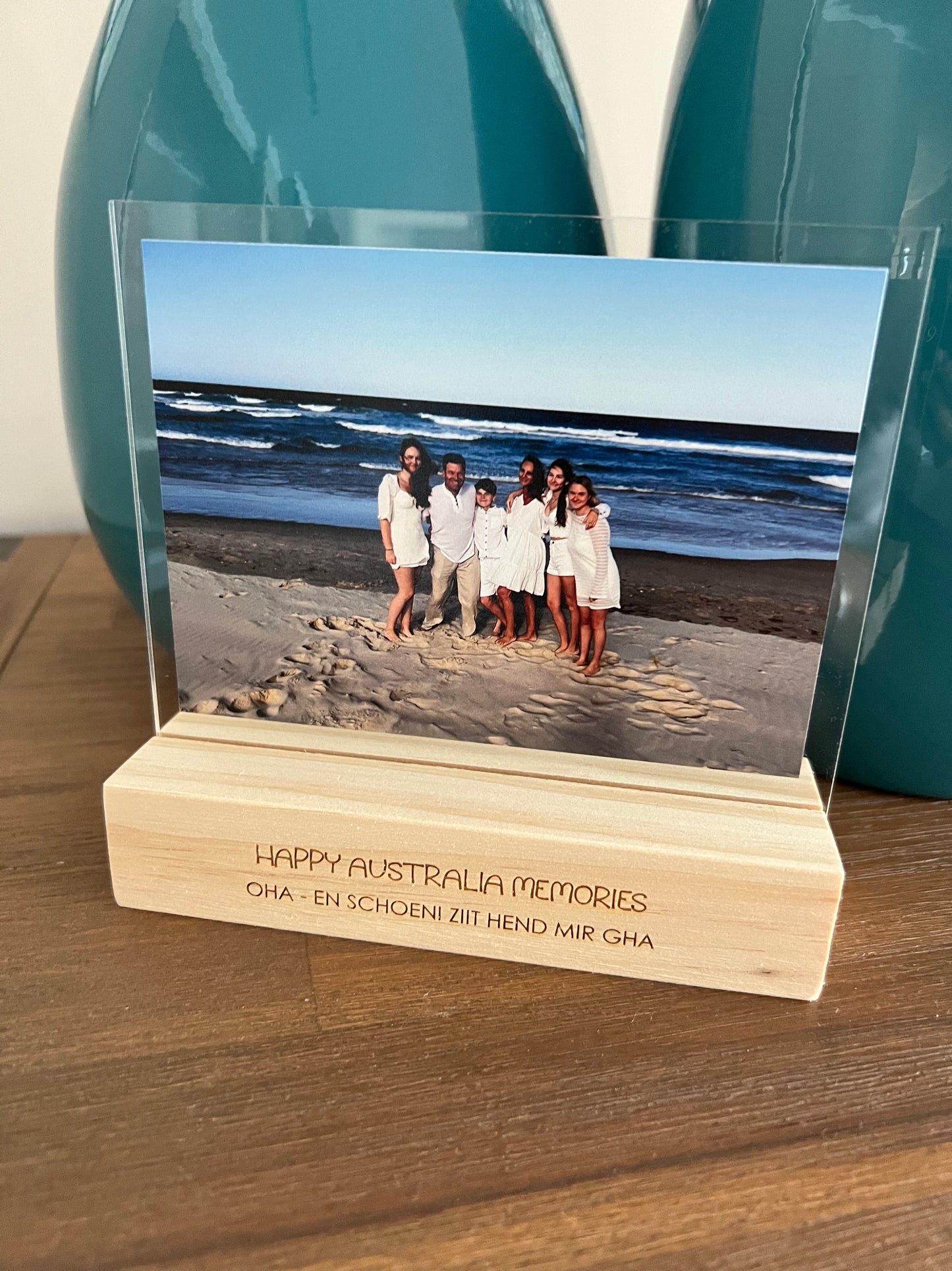 Single Acrylic Photo Print with Wooden Stand