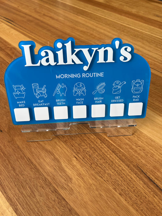 Acrylic Routine Chart