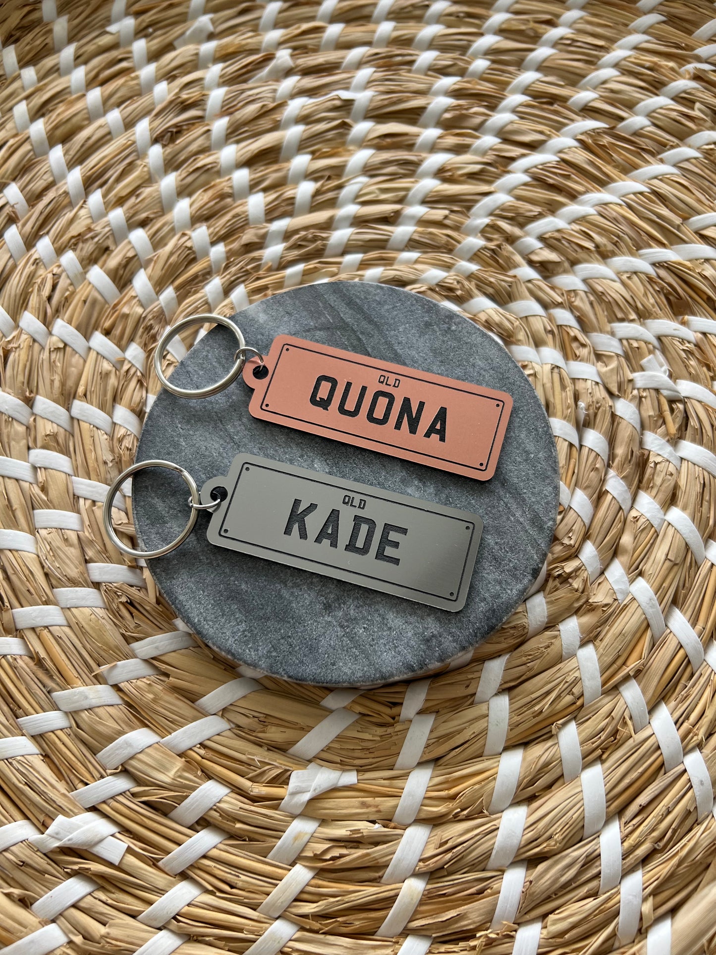 Personalised 'Number Plate' Keyring