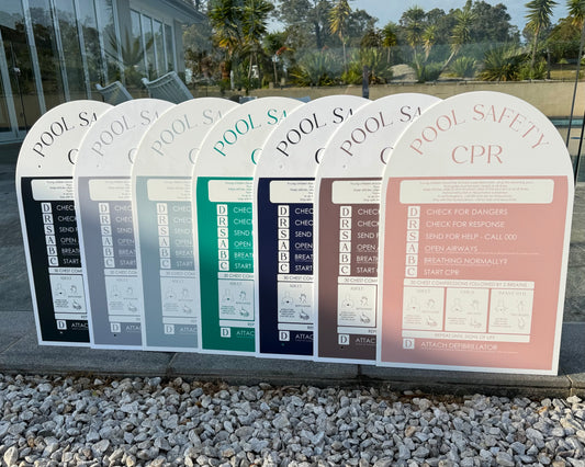 Pool CPR Safety Sign - Arch