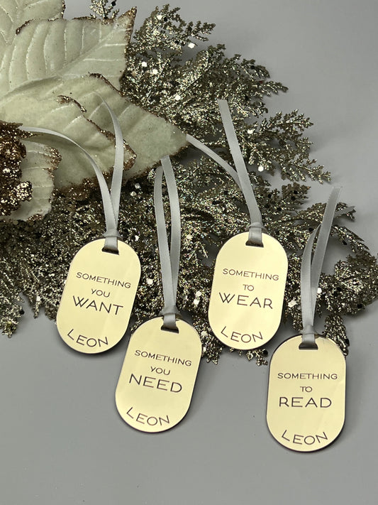 Personalised Mindful Christmas Gift Tag Set