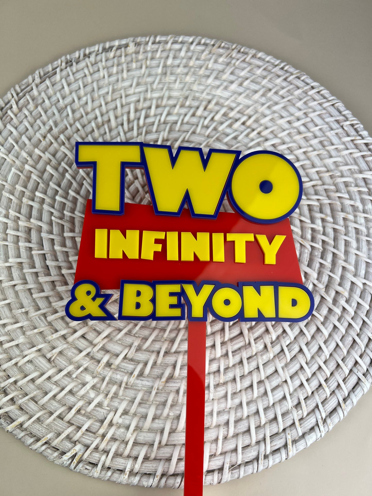 'Toy Story' Theme Personalised Acrylic Cake Topper