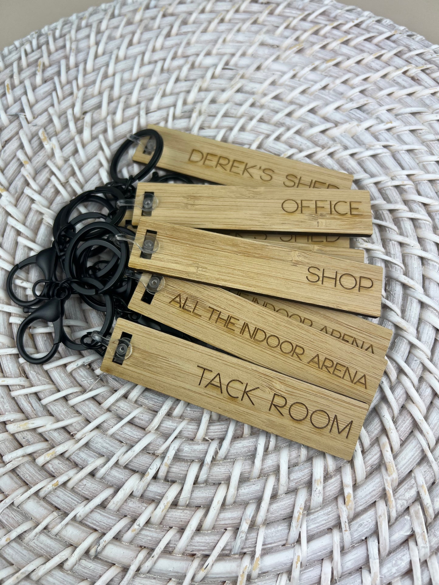 Personalised Bamboo Keyring