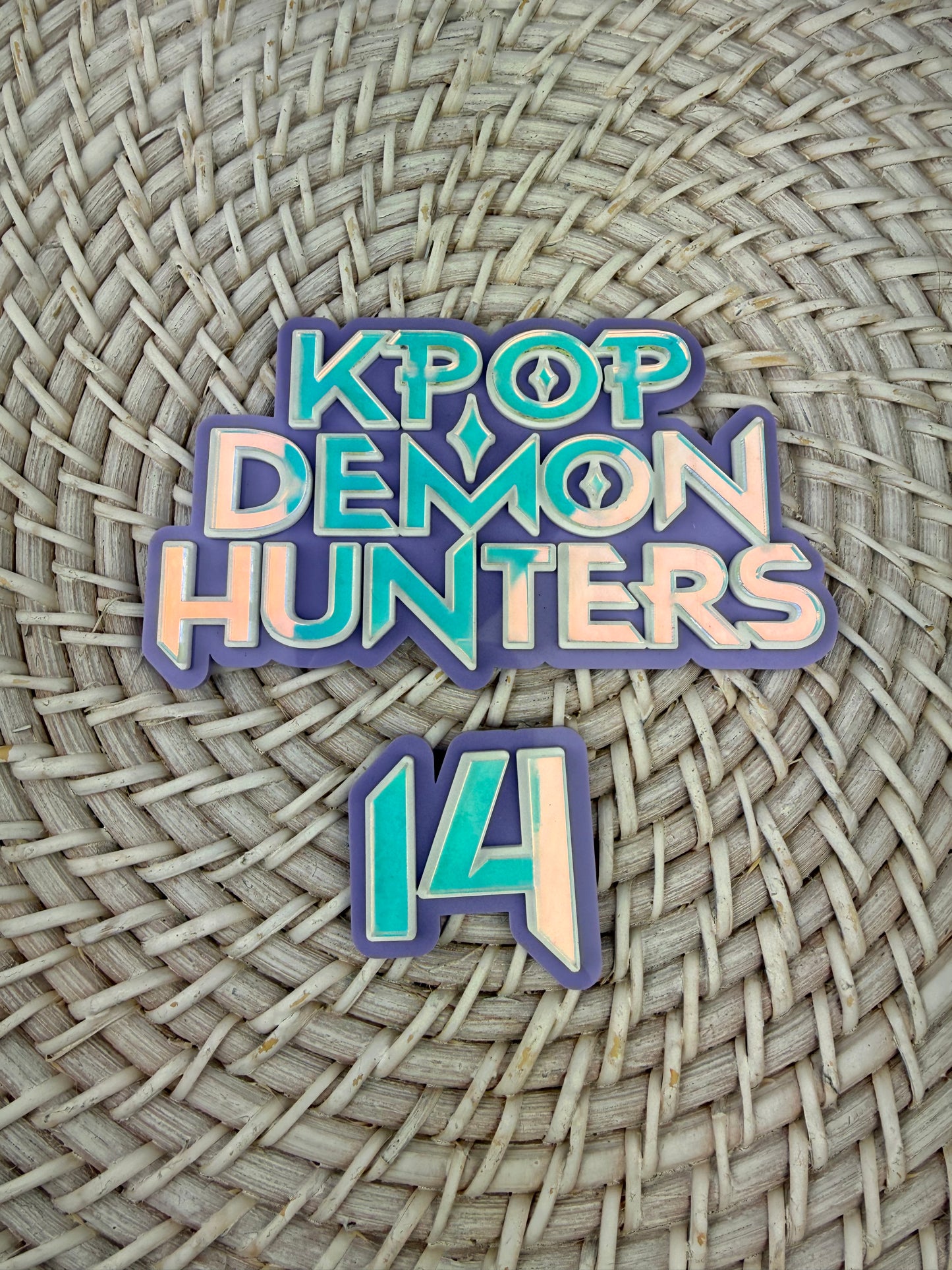 Demon Hunter Printed + 3D Acrylic Cake Set