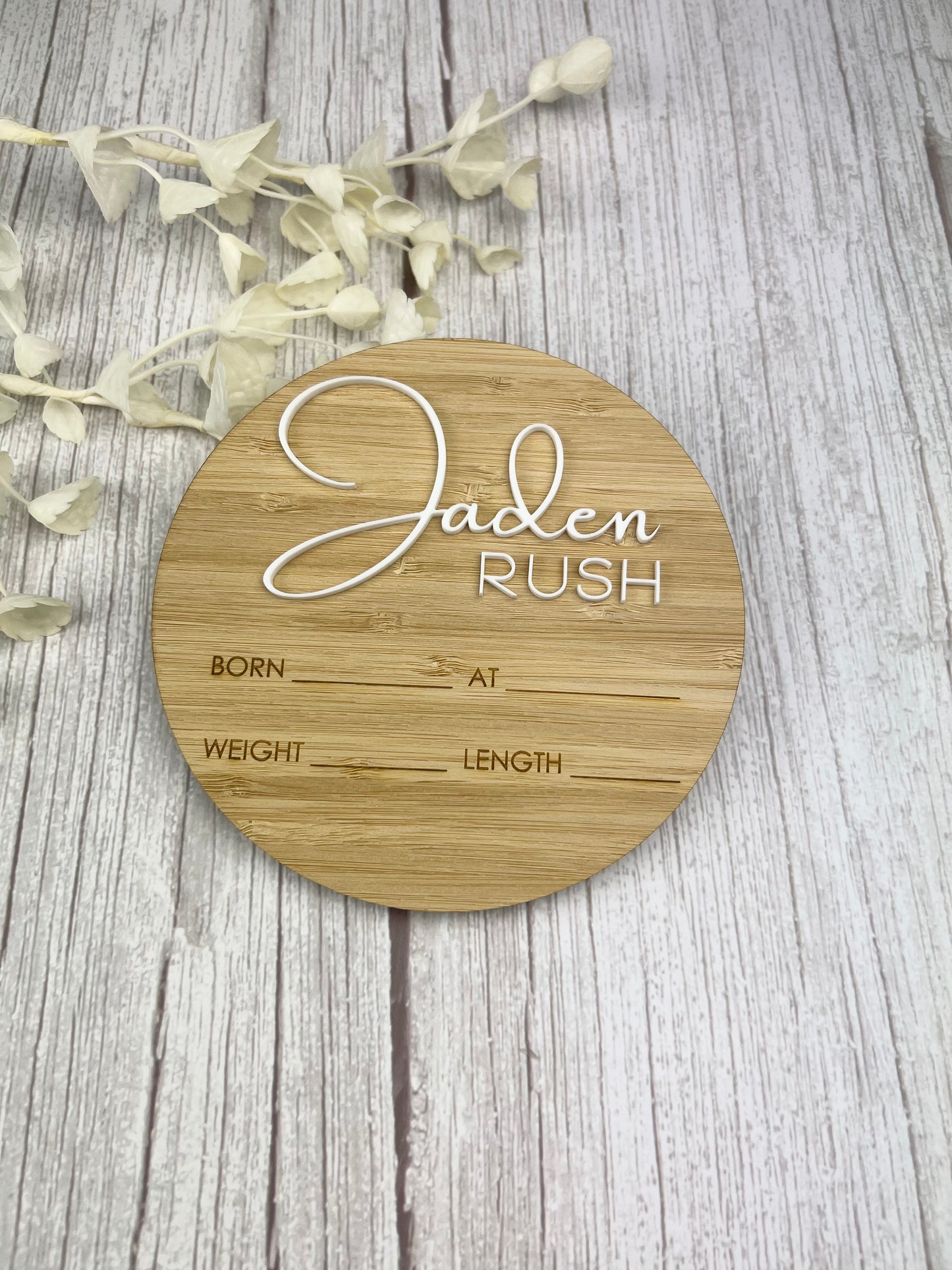 3D Personalised Birth Announcement Plaque
