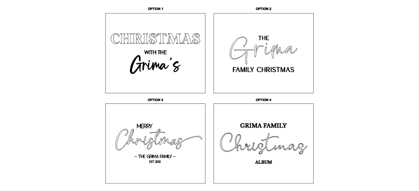 Personalised Christmas Album (Timber)