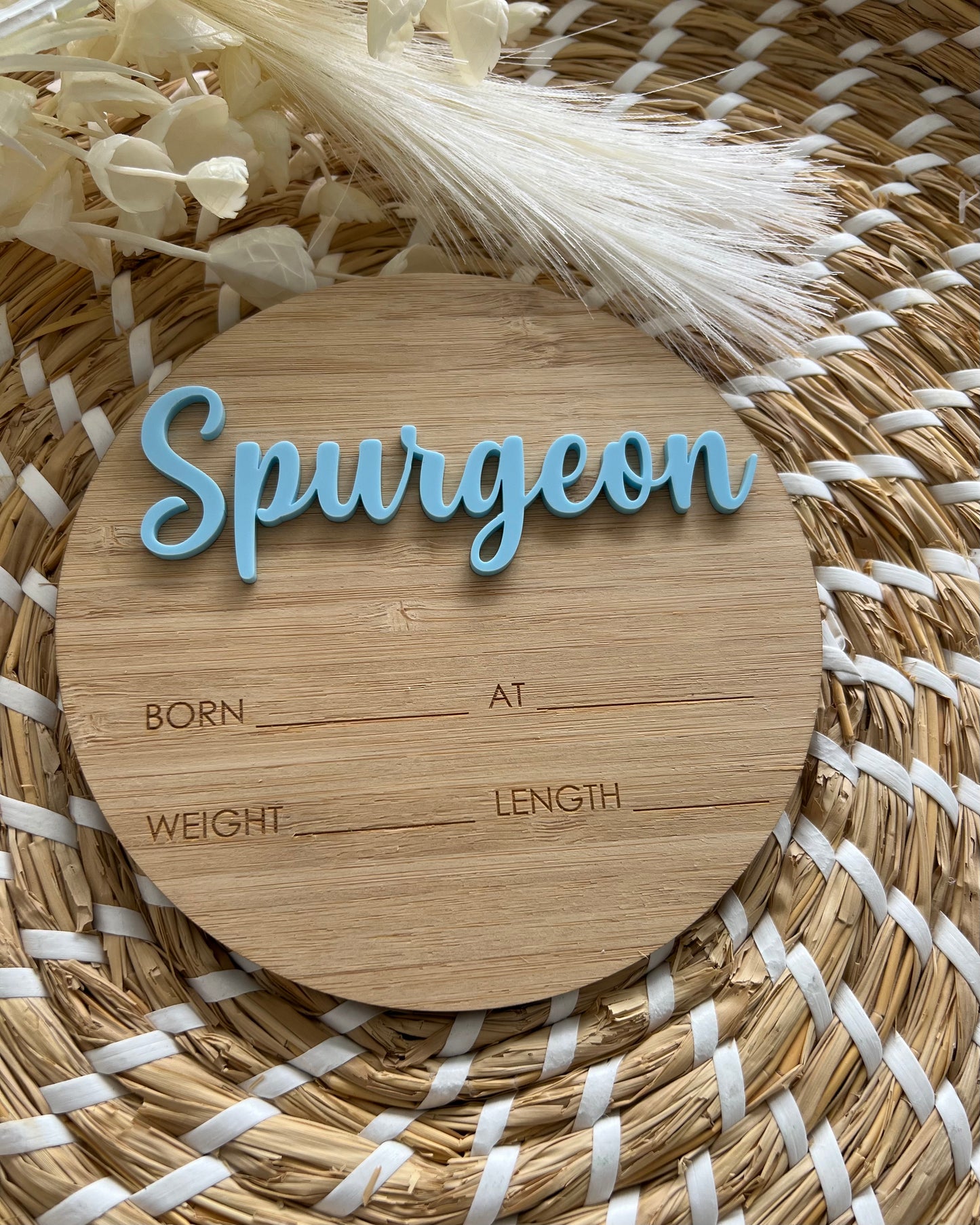 3D Personalised Birth Announcement Plaque