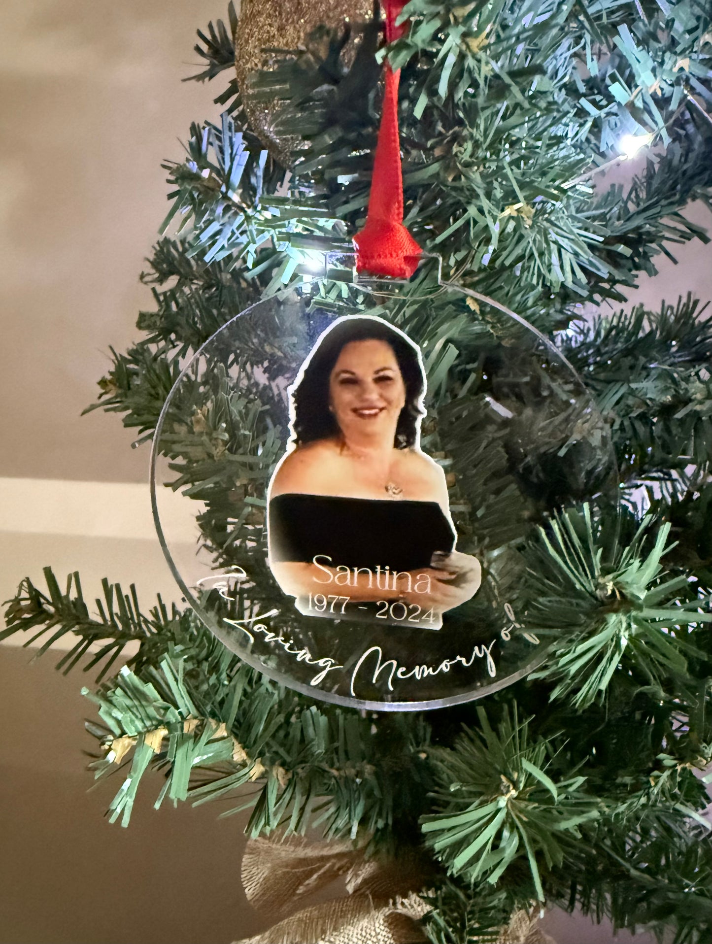 Memorial Christmas Tree Ornament (Photo)