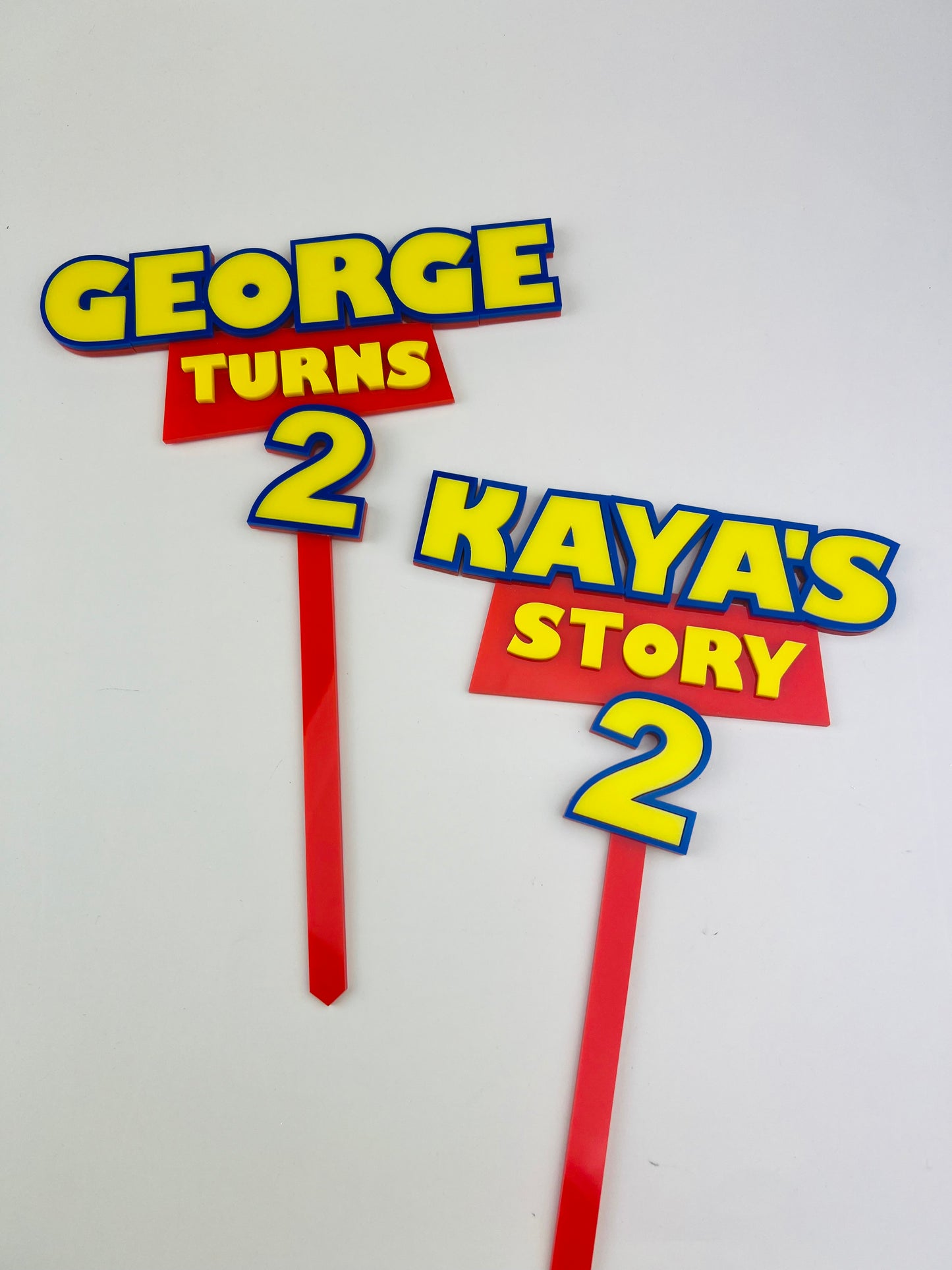 'Toy Story' Theme Personalised Acrylic Cake Topper