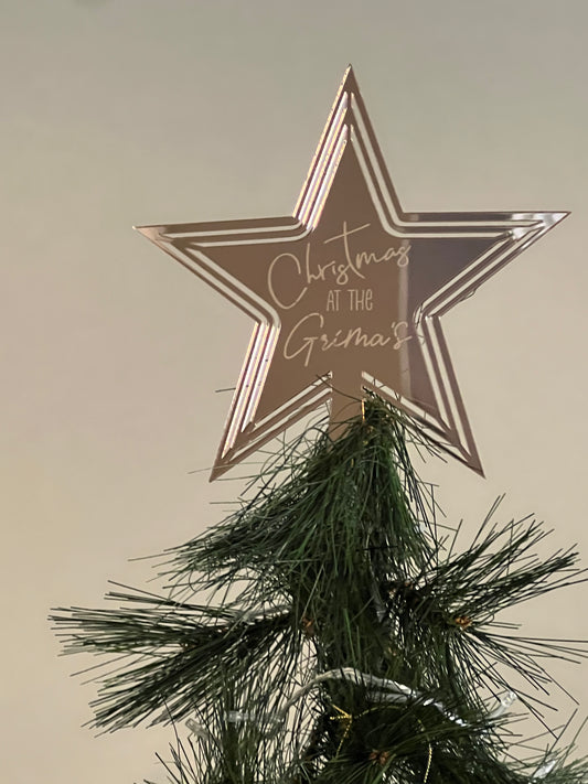 Personalised Christmas Tree Topper (Star)