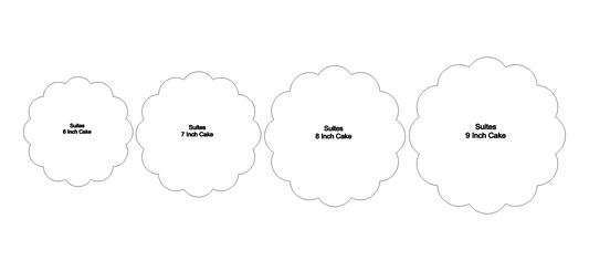 Cake Guide Boards - Scallop (Set of 2)