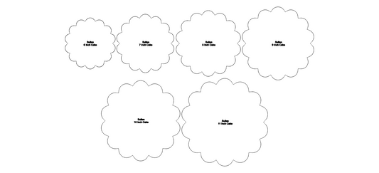 Cake Guide Boards - Scallop 2 (Set of 2)