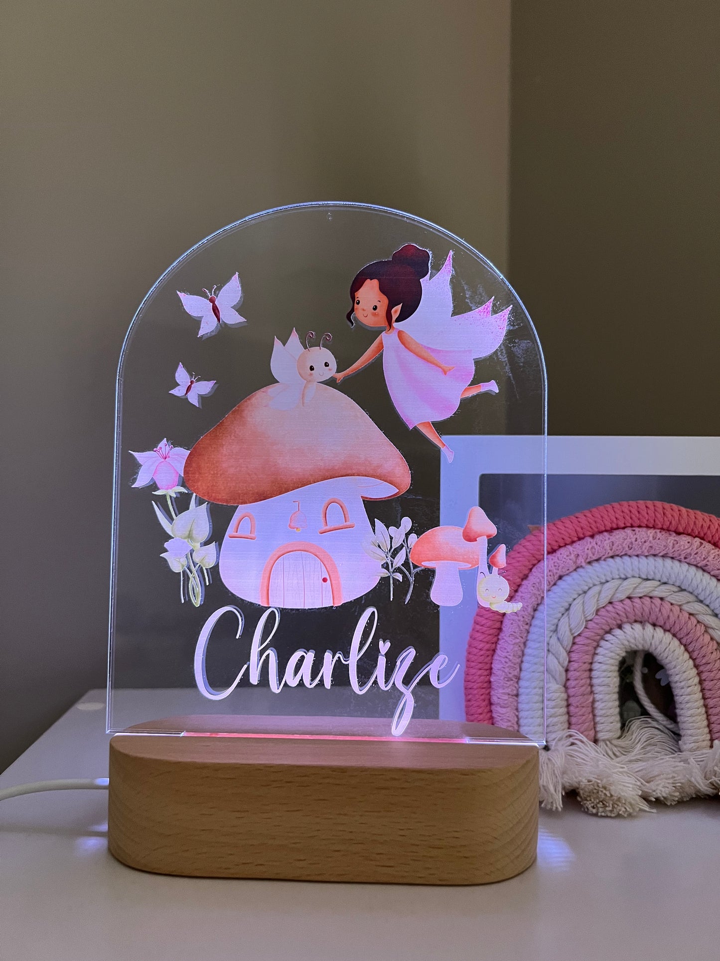 Personalised Arch Night Light - Printed Fairy