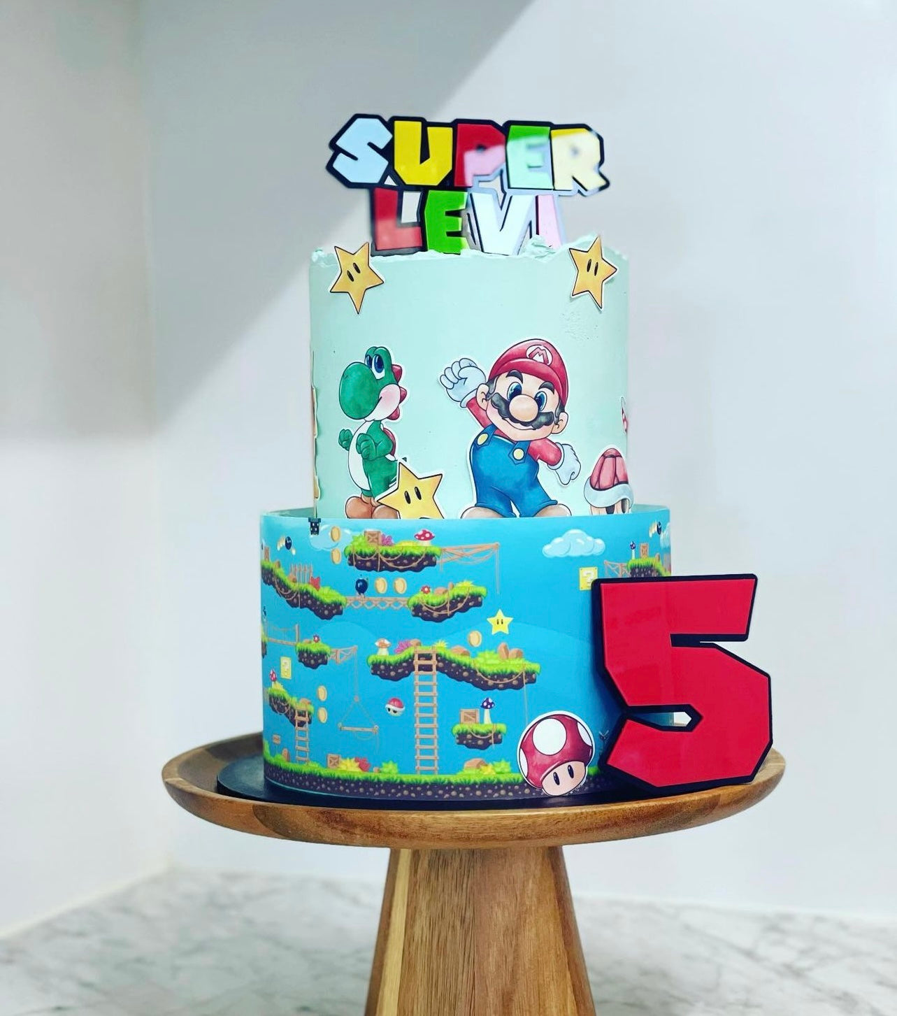 Super Mario Themed Acrylic Cake Topper