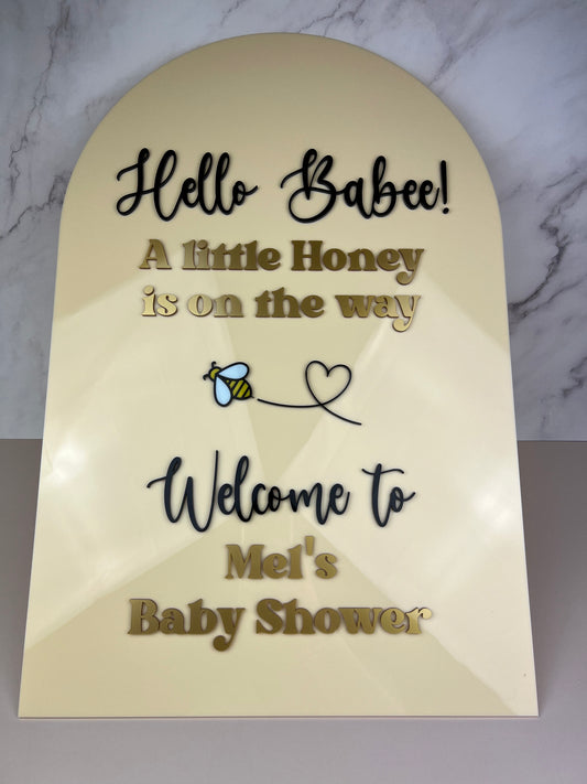 Large Arch 3D Acrylic Welcome Sign