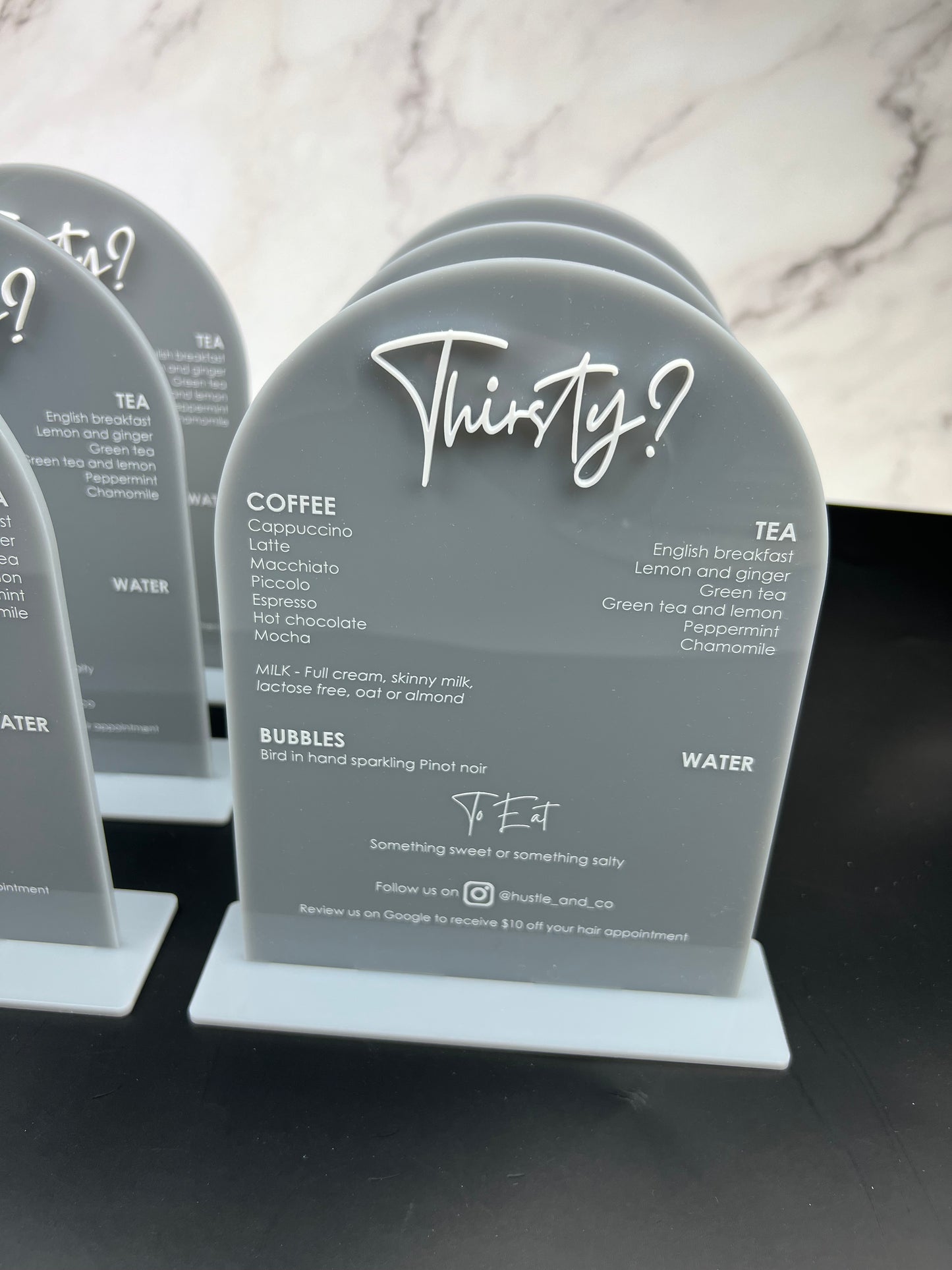 Acrylic Menu (Arch)