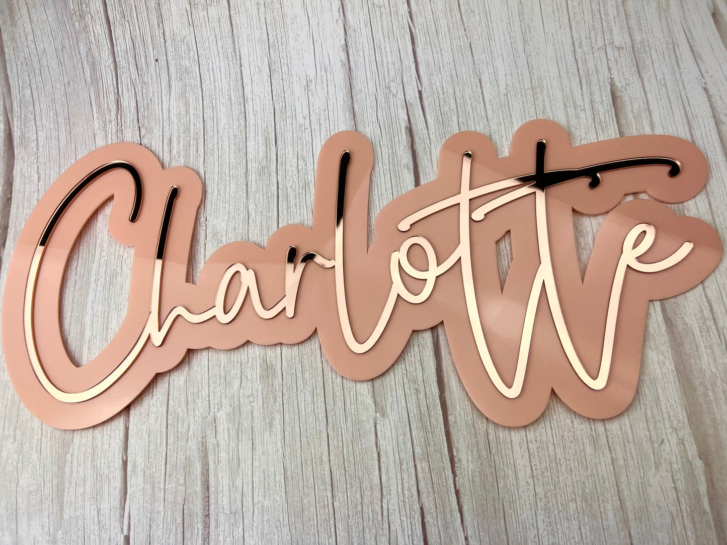 Double Layer Acrylic Name Plaque