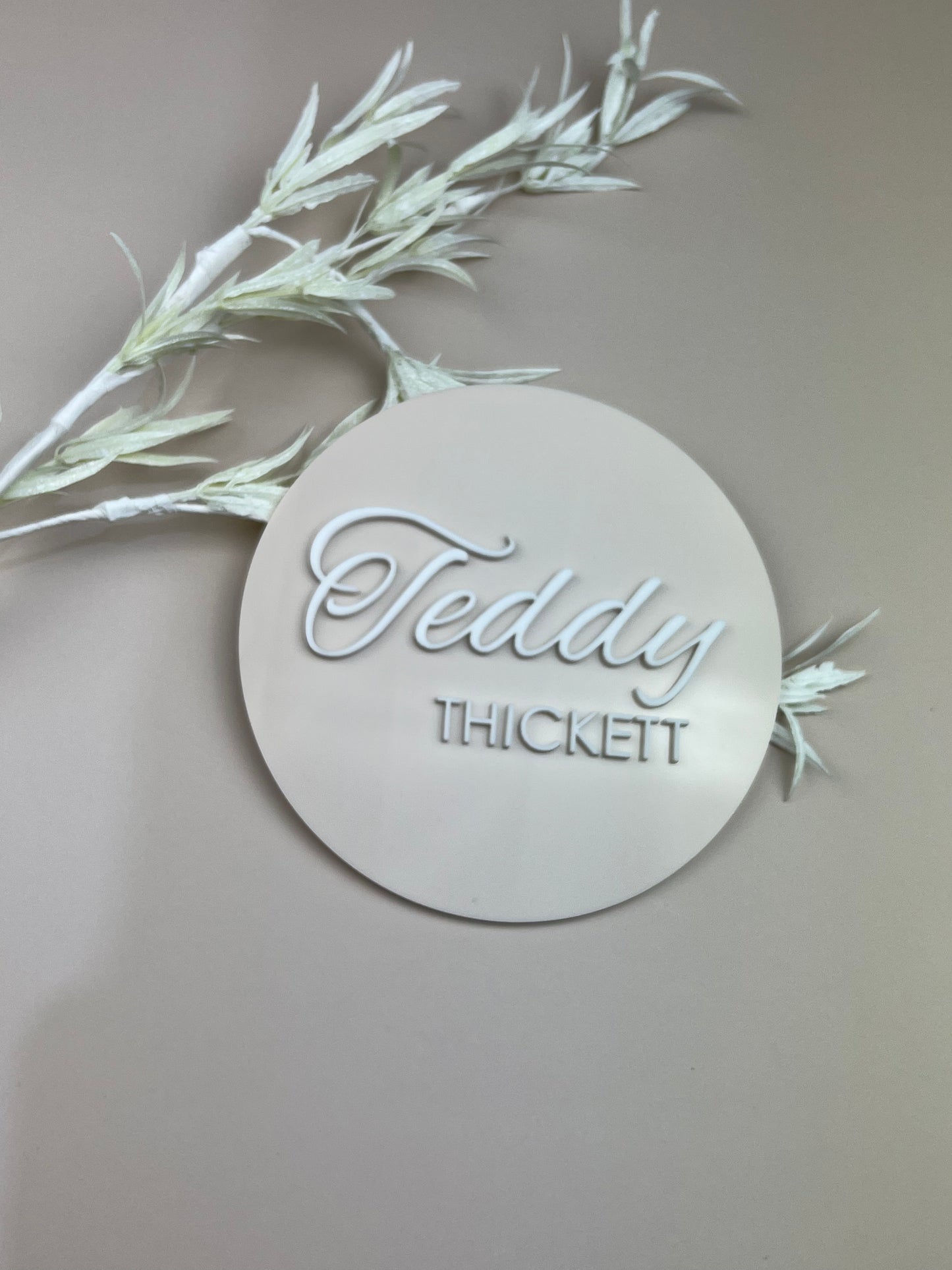 3D Acrylic Baby Announcement Plaque