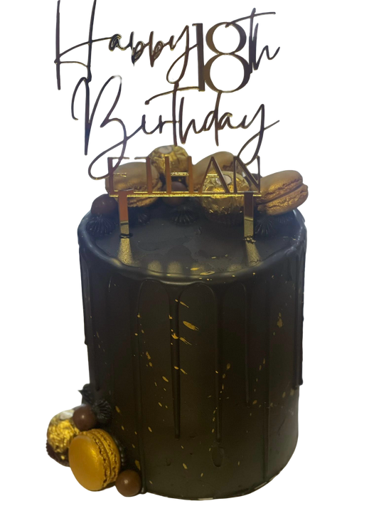 Custom Acrylic Cake Toppers (Happy Birthday Name)