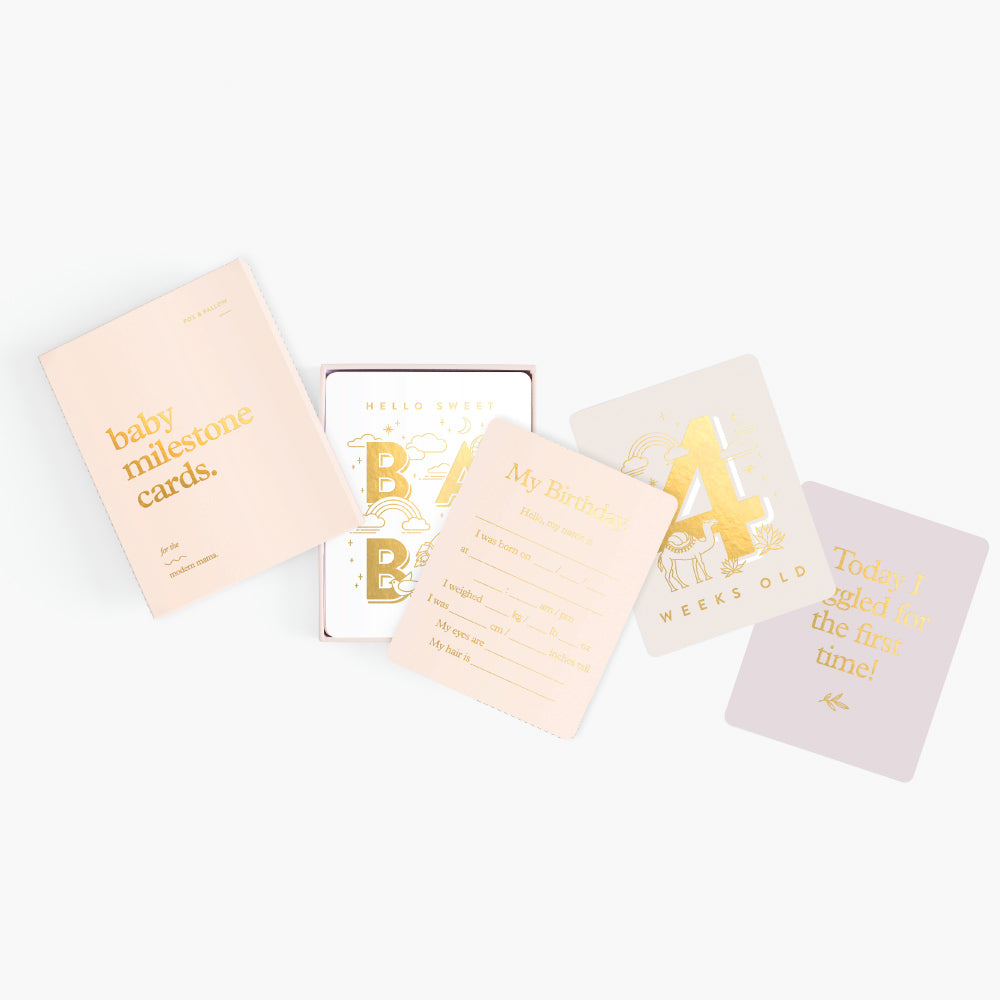 Baby Milestone Cards (Boxed Set) - Cream