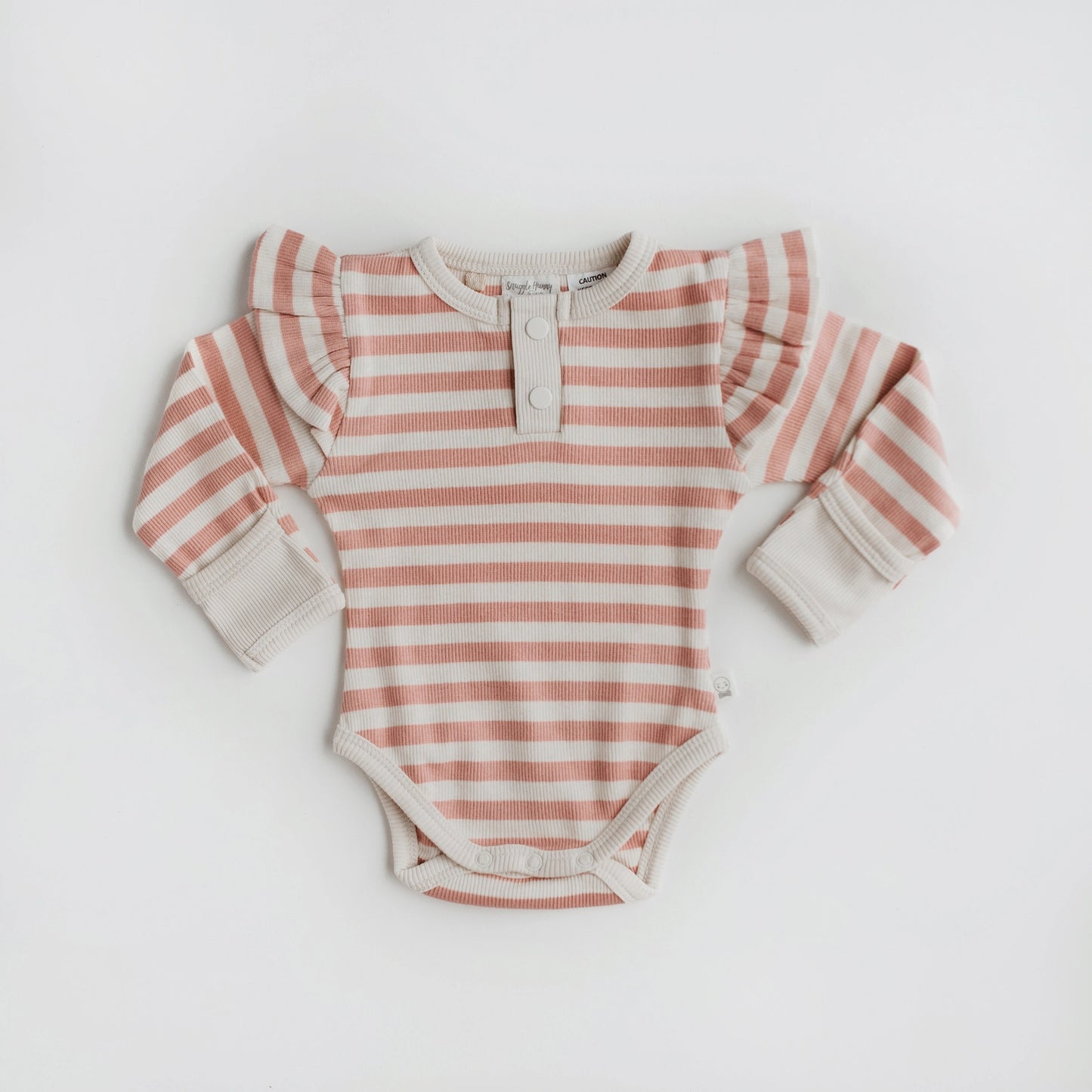 Rose Stripe Long Sleeve Bodysuit