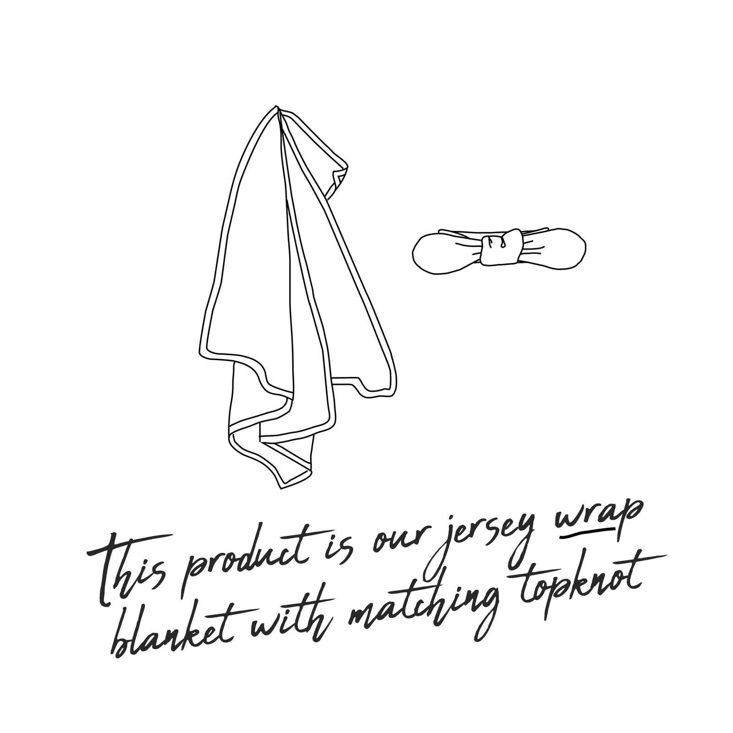 Fleur - Jersey Wrap & Topknot Set