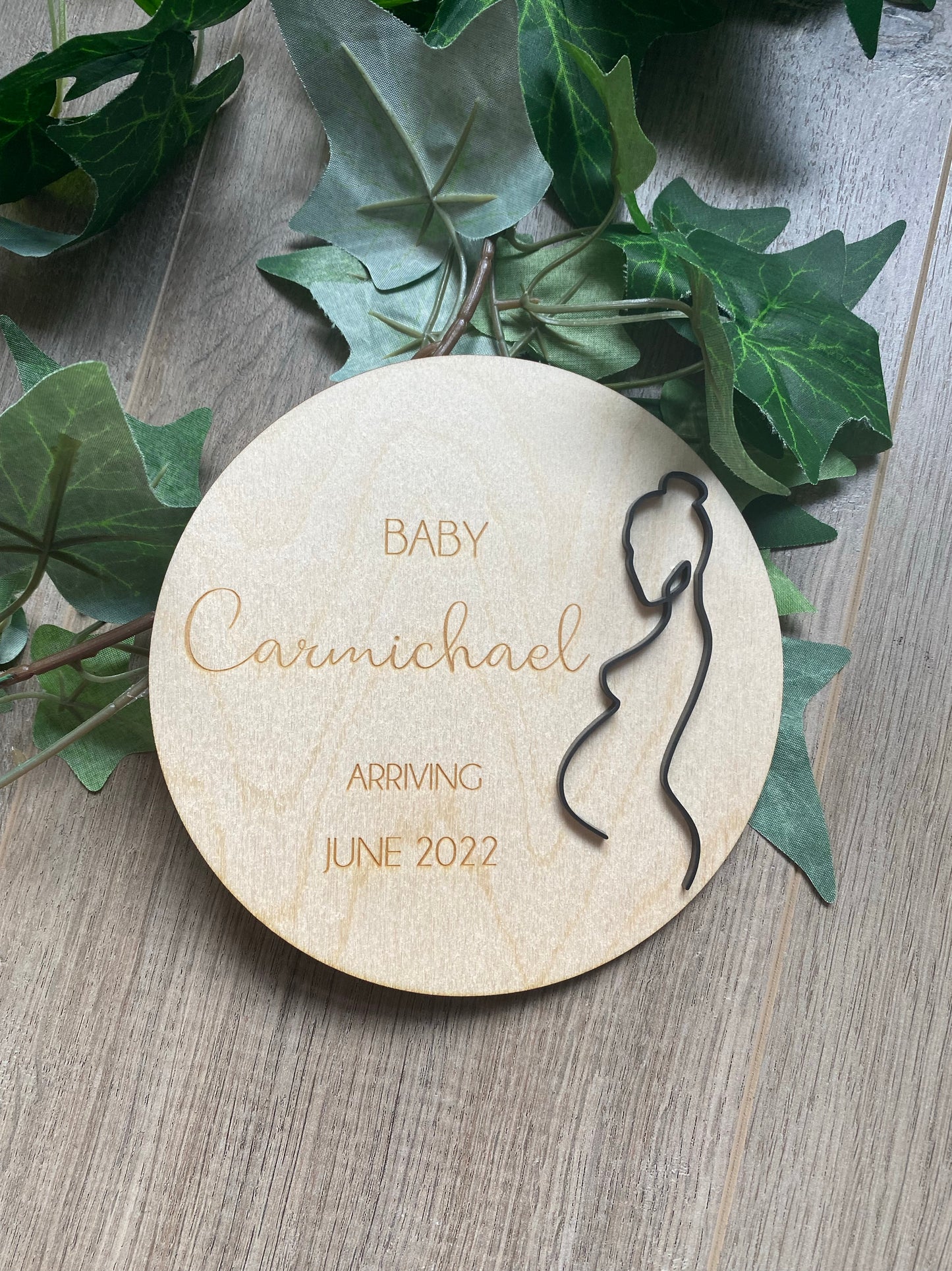 Pregnancy Announcement Plaque - 3D Art