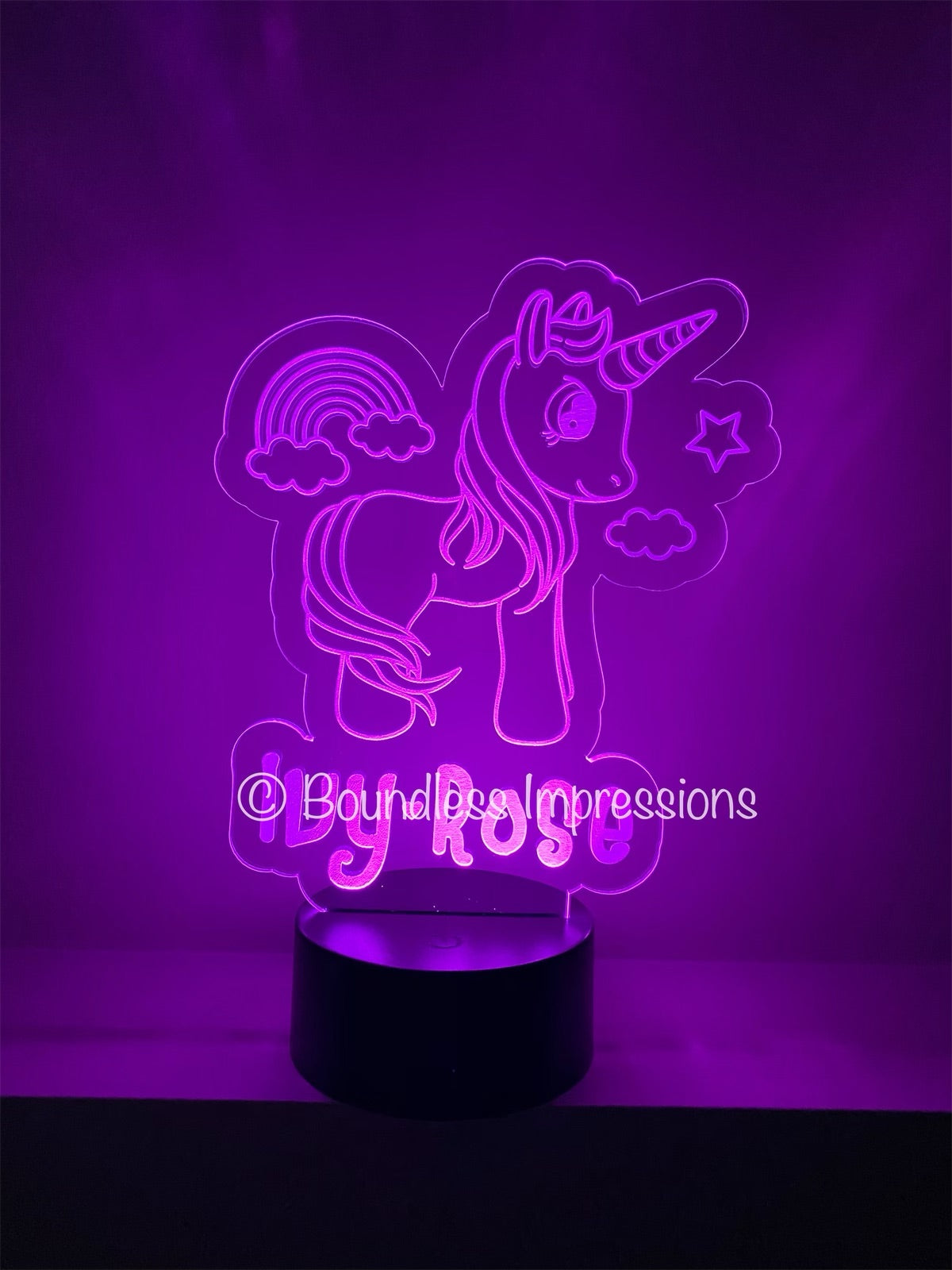Personalised Custom Cut Out Colour Changing Night Lights