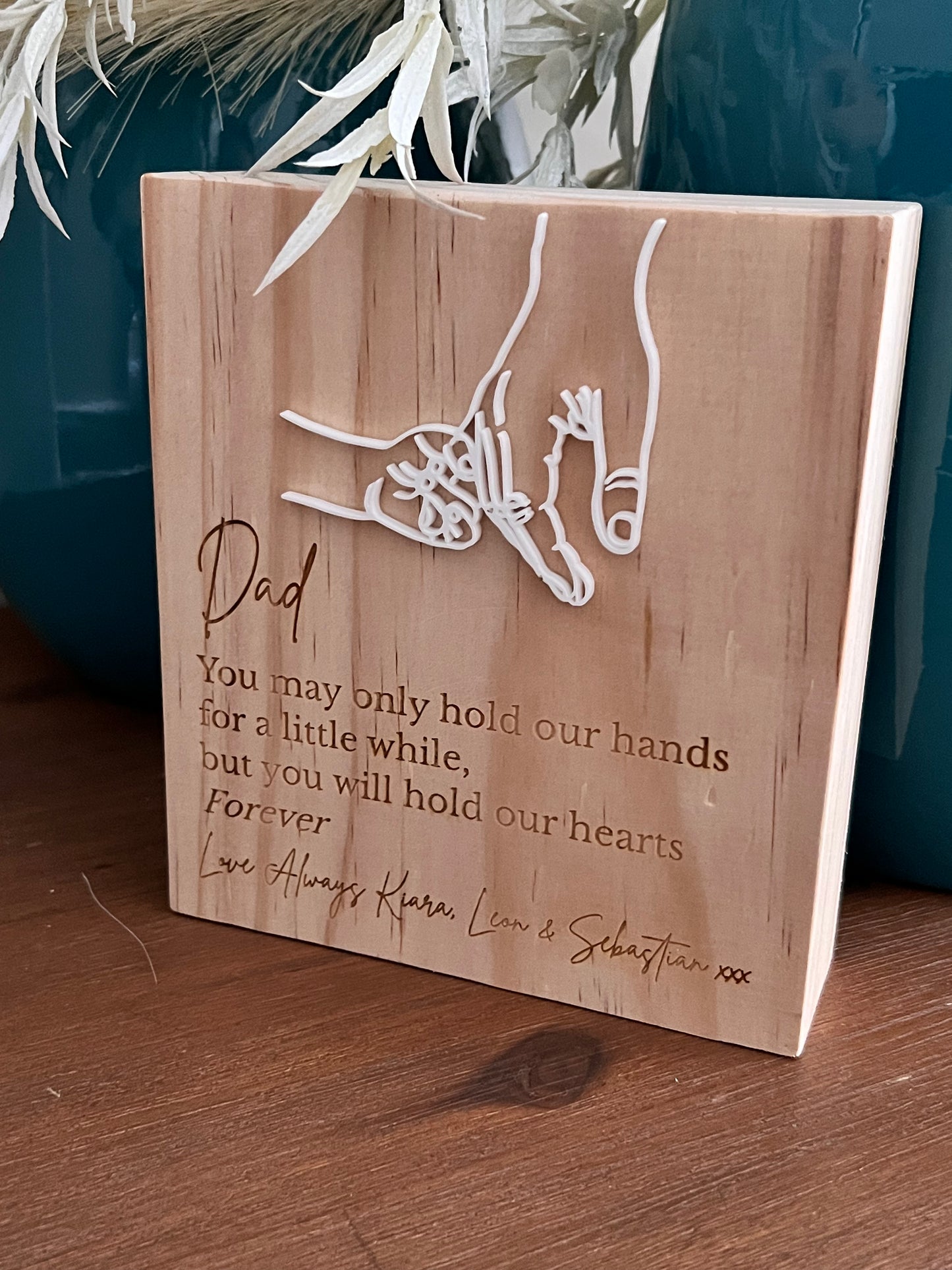 Fathers Day Wooden Block