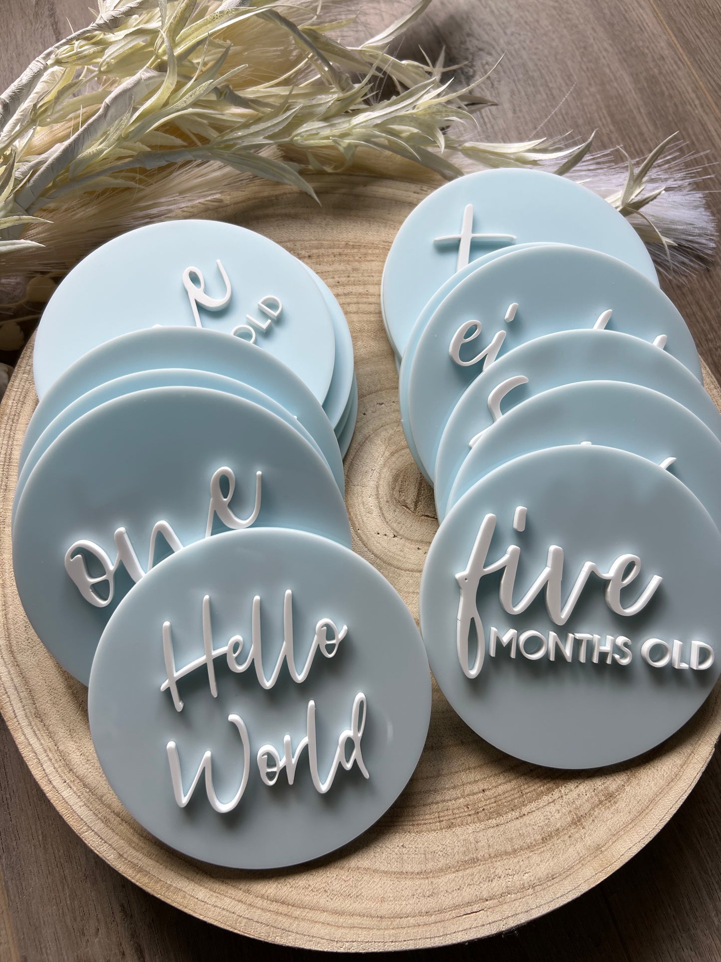 Baby Milestone Discs - 3D Acrylic (Set 16)