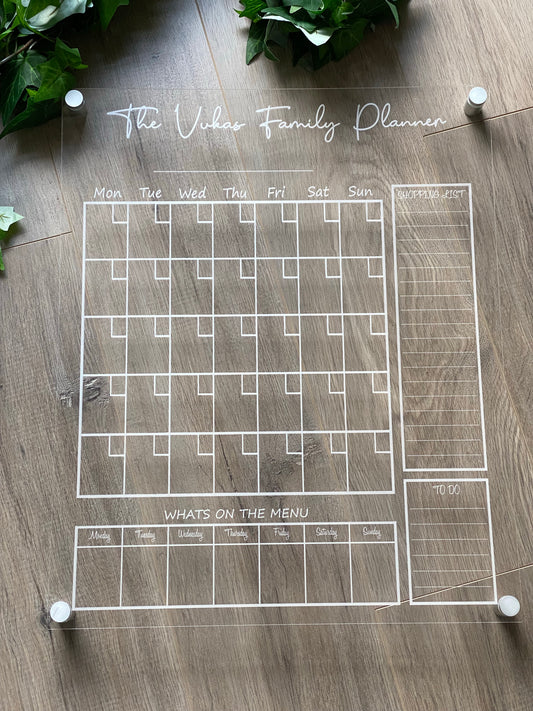 Personalised Family Monthly Wall Planner - (E Type)