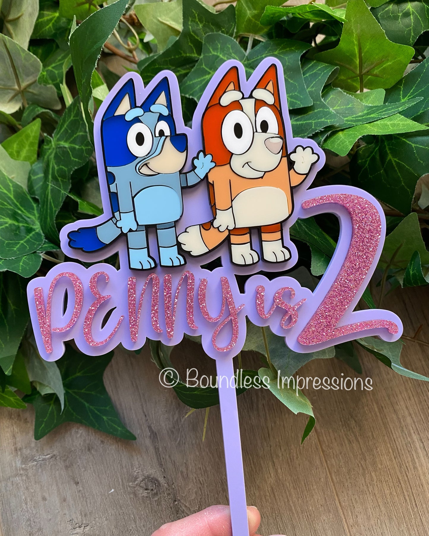 Personalised ‘Bluey’ 3D Acrylic Cake Topper