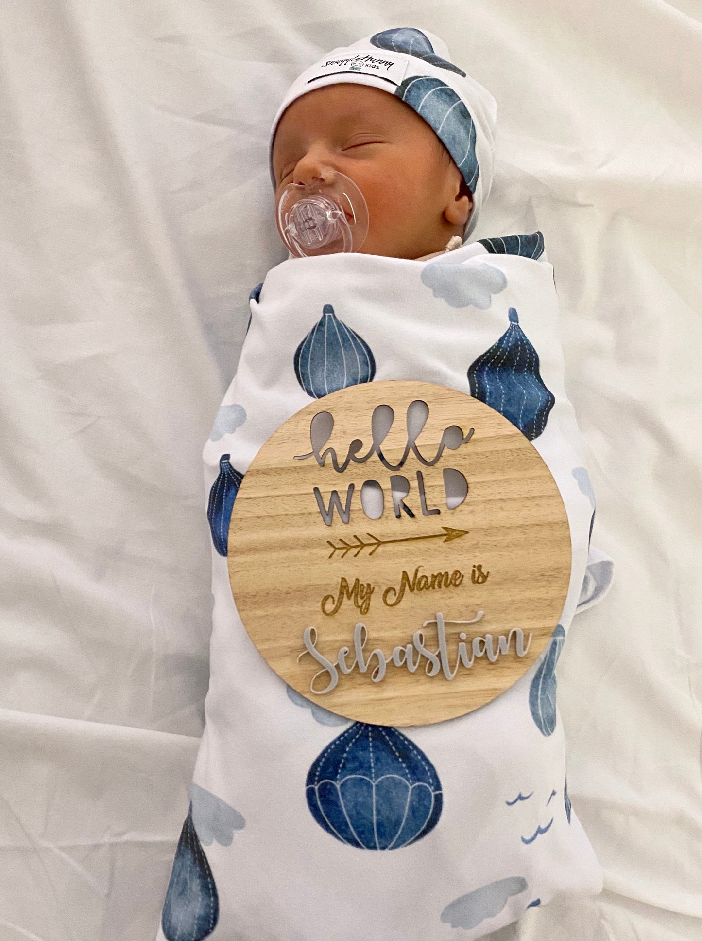 Birth Announcement Plaque - Hello World