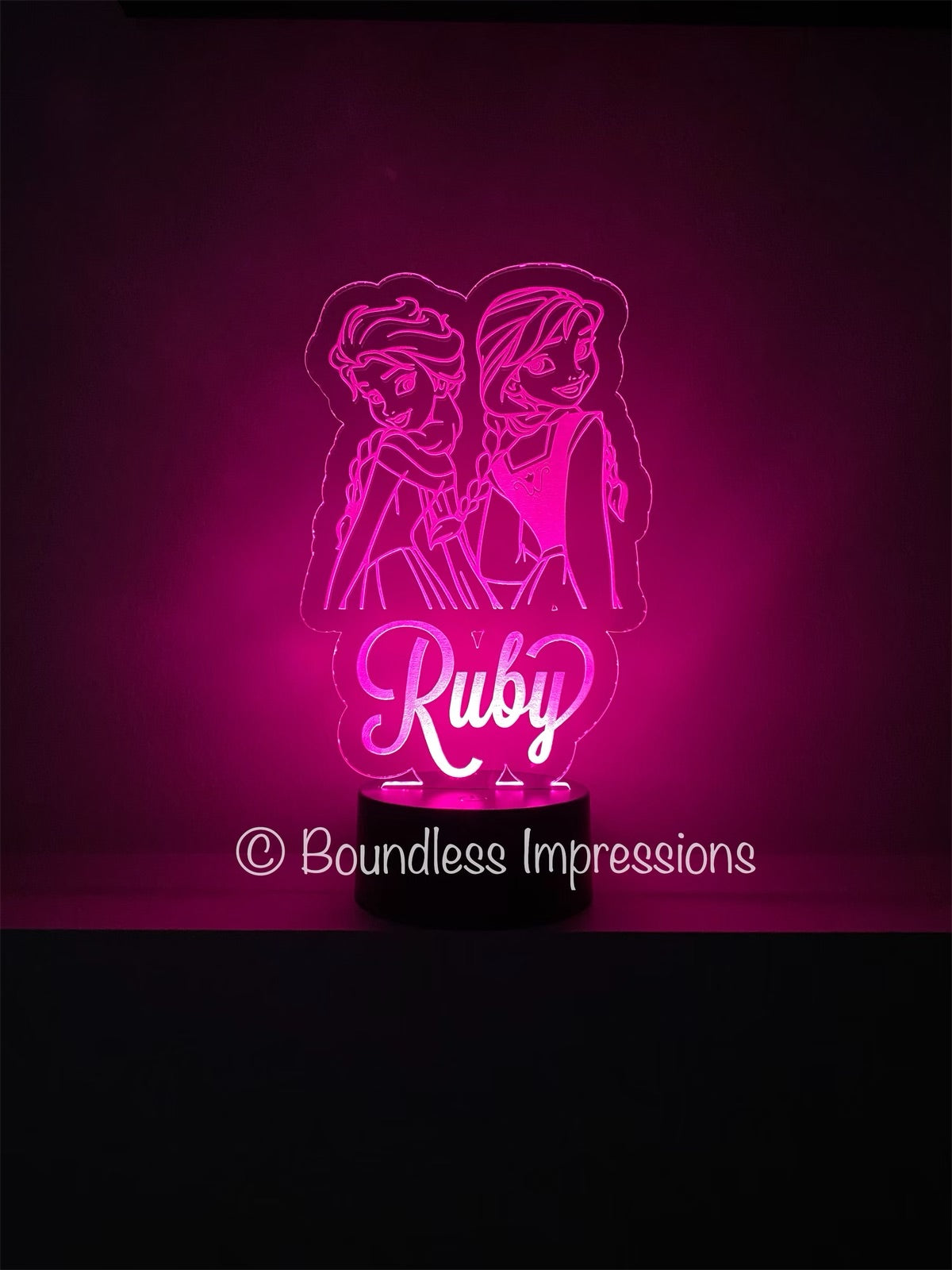 Personalised Custom Cut Out Colour Changing Night Lights