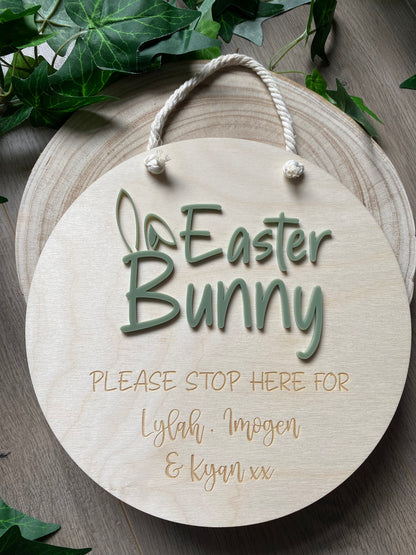 Personalised ‘Easter Bunny Please Stop Here’ Sign