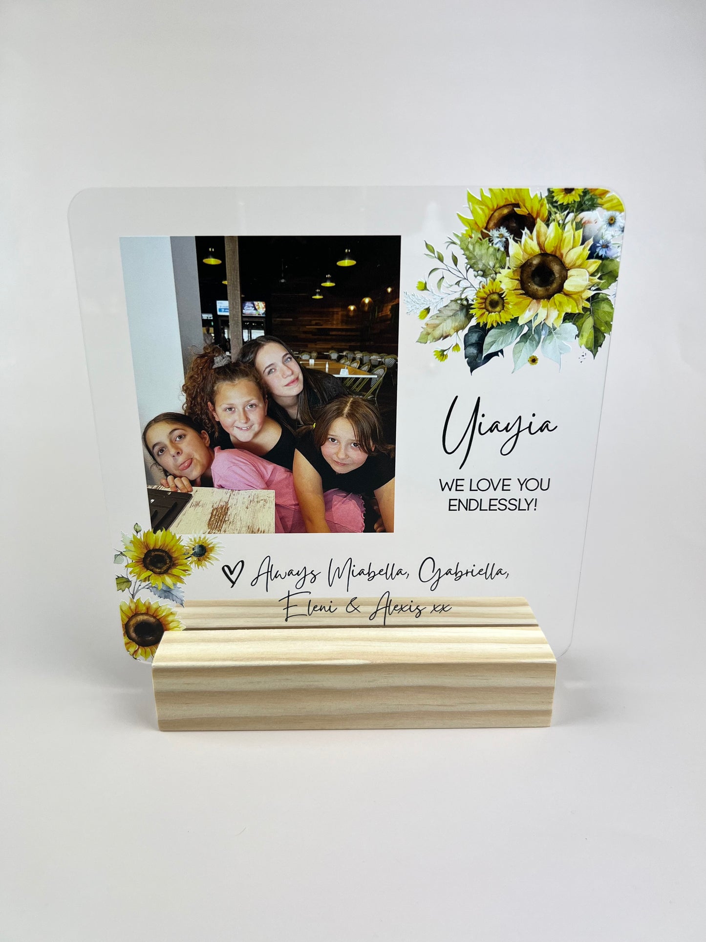 Acrylic Photo Plaque (Sunflowers)