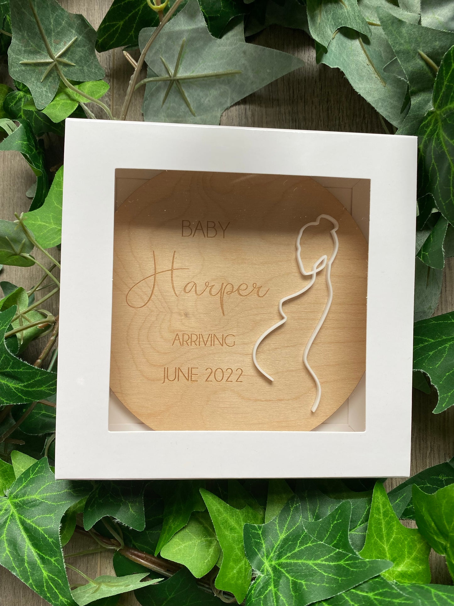 Pregnancy Announcement Plaque - 3D Art