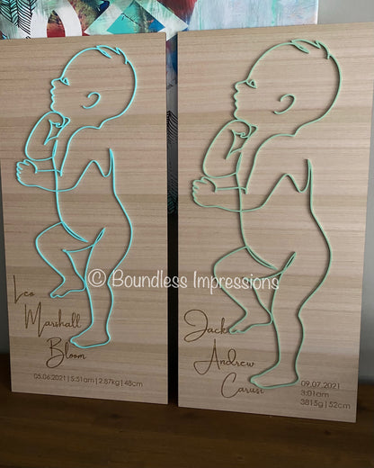 3D Newborn Baby Plaque