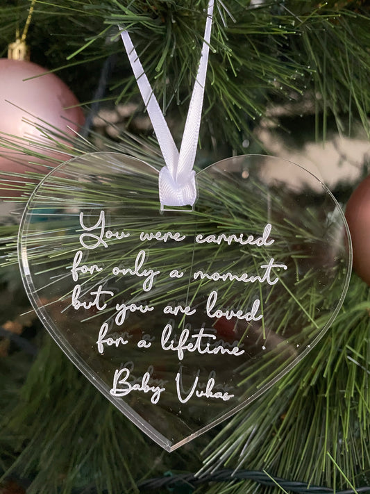 Heart Shaped Memorial Christmas Tree Ornament