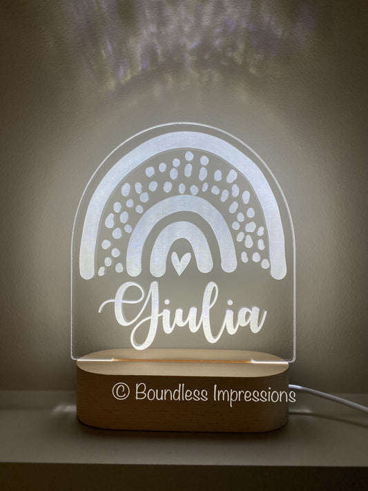 Personalised ‘Rainbow’ Night Light